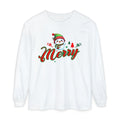 Merry Snowman Long Sleeve Holiday Christmas Shirt
