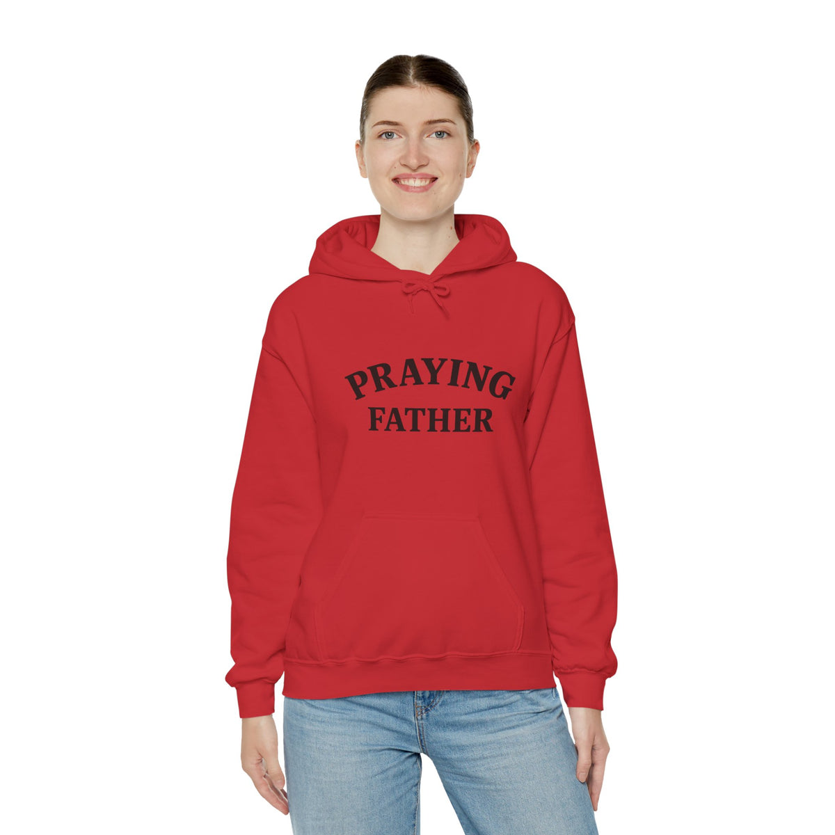 Praying Father Sweatshirt | Unisex Heavy Blend Hoodie for Dads, Gifts for Father's Day, Inspirational Apparel, Cozy & Stylish