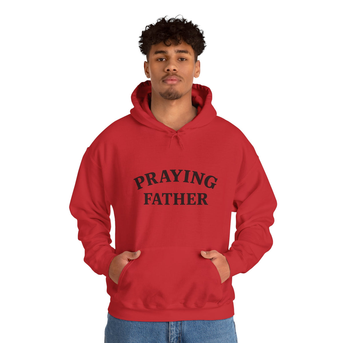 Praying Father Sweatshirt | Unisex Heavy Blend Hoodie for Dads, Gifts for Father's Day, Inspirational Apparel, Cozy & Stylish