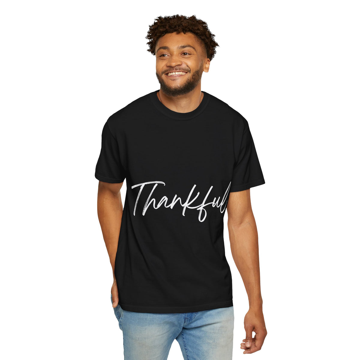 Thankful Garment-Dyed T-shirt - Cozy Gratitude Tee for Thanksgiving, Gift, Everyday Wear, Casual Style, Fall Fashion