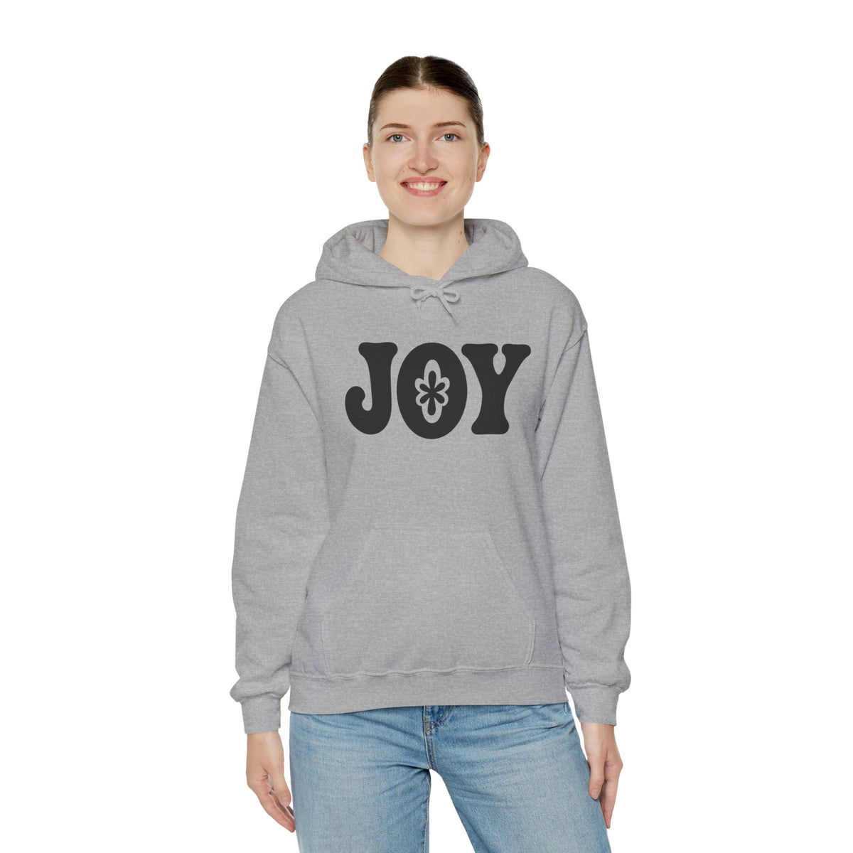 Joyful Vibes Hooded Sweatshirt - Cozy Unisex Pullover, Perfect Gift for Holidays, Casual Wear, Feel Good Fashion