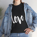 Love Unisex Heavy Cotton Tee - Comfortable Casual Wear, Perfect Gift for Friends, Holidays, Valentine's Day, Family Gatherings