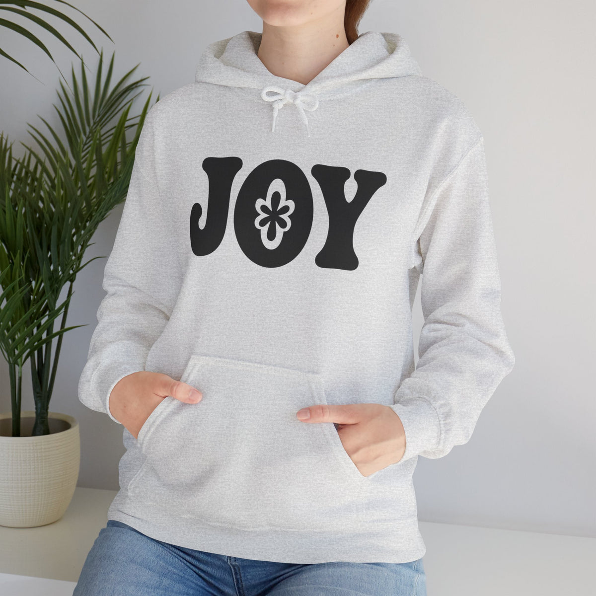 Joyful Vibes Hooded Sweatshirt - Cozy Unisex Pullover, Perfect Gift for Holidays, Casual Wear, Feel Good Fashion