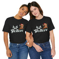 Believe Reindeer Christmas T‑Shirt