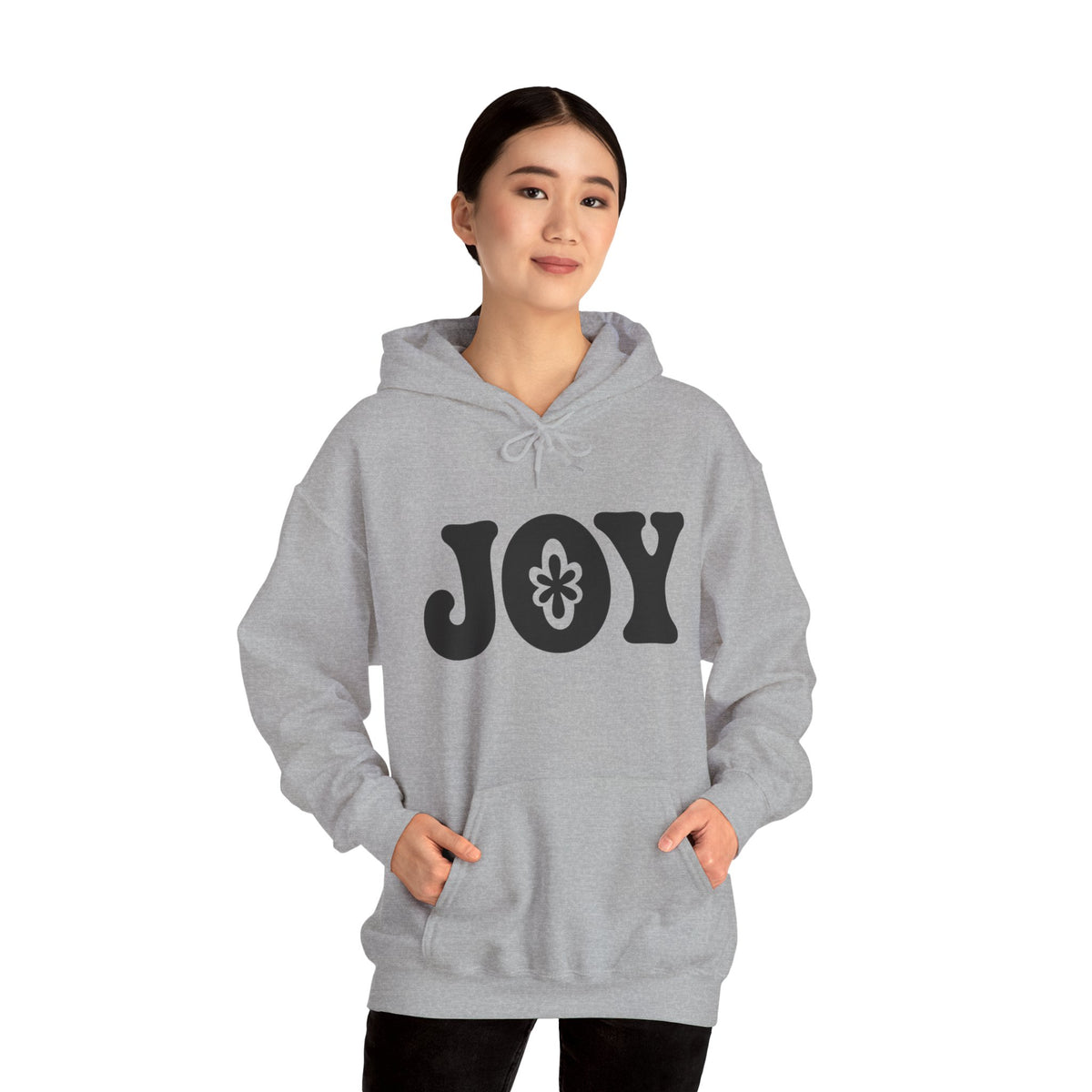 Joyful Vibes Hooded Sweatshirt - Cozy Unisex Pullover, Perfect Gift for Holidays, Casual Wear, Feel Good Fashion