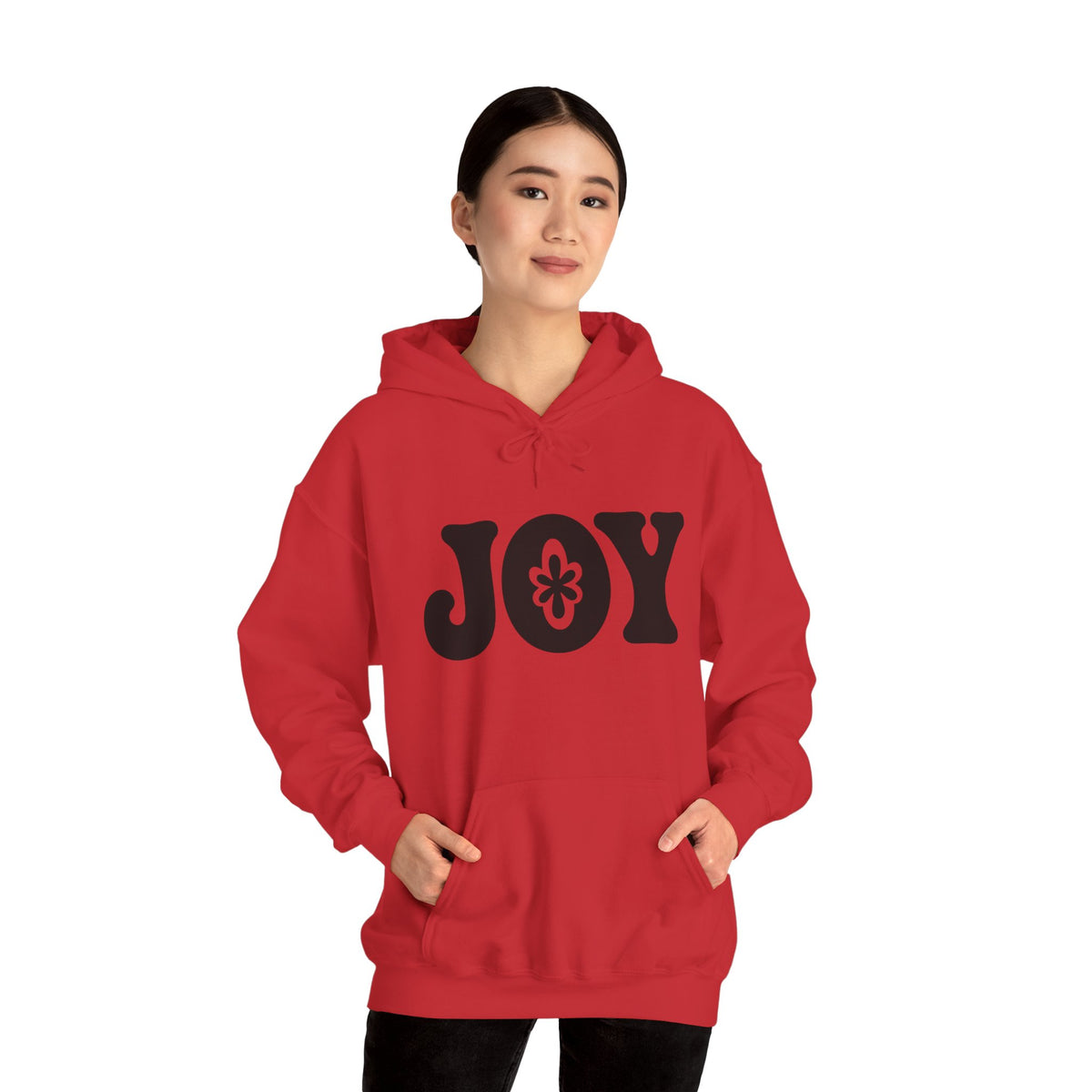 Joyful Vibes Hooded Sweatshirt - Cozy Unisex Pullover, Perfect Gift for Holidays, Casual Wear, Feel Good Fashion