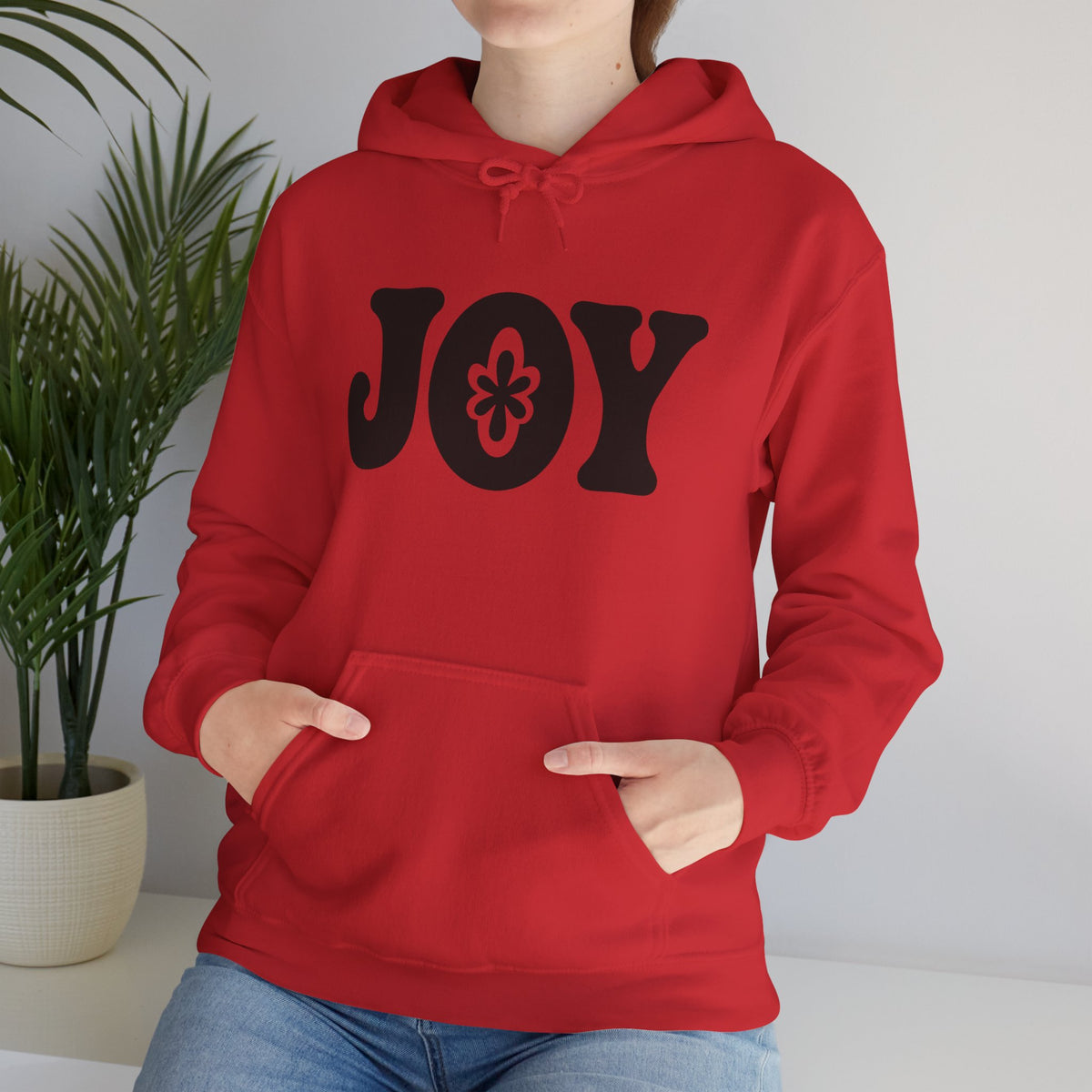Joyful Vibes Hooded Sweatshirt - Cozy Unisex Pullover, Perfect Gift for Holidays, Casual Wear, Feel Good Fashion