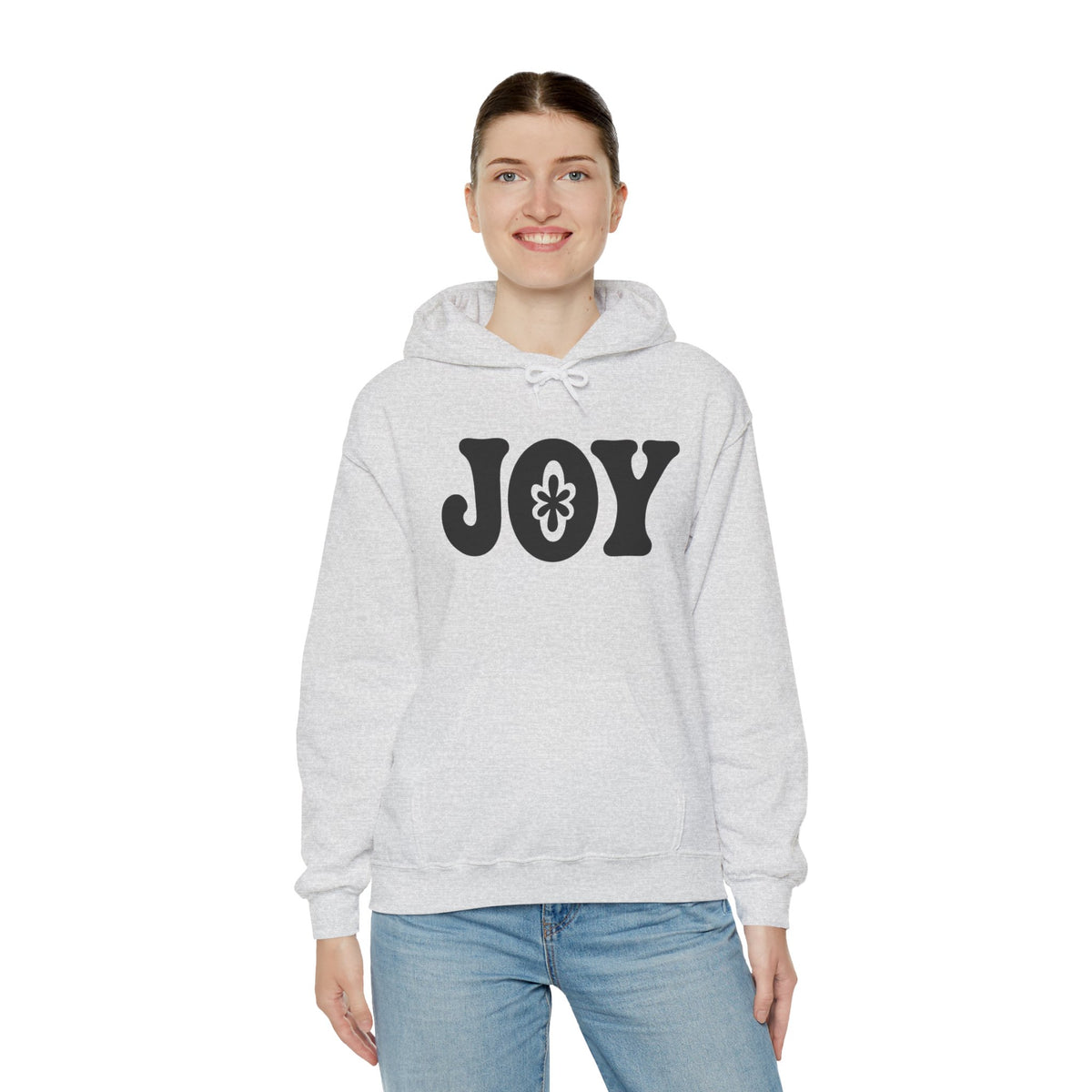 Joyful Vibes Hooded Sweatshirt - Cozy Unisex Pullover, Perfect Gift for Holidays, Casual Wear, Feel Good Fashion